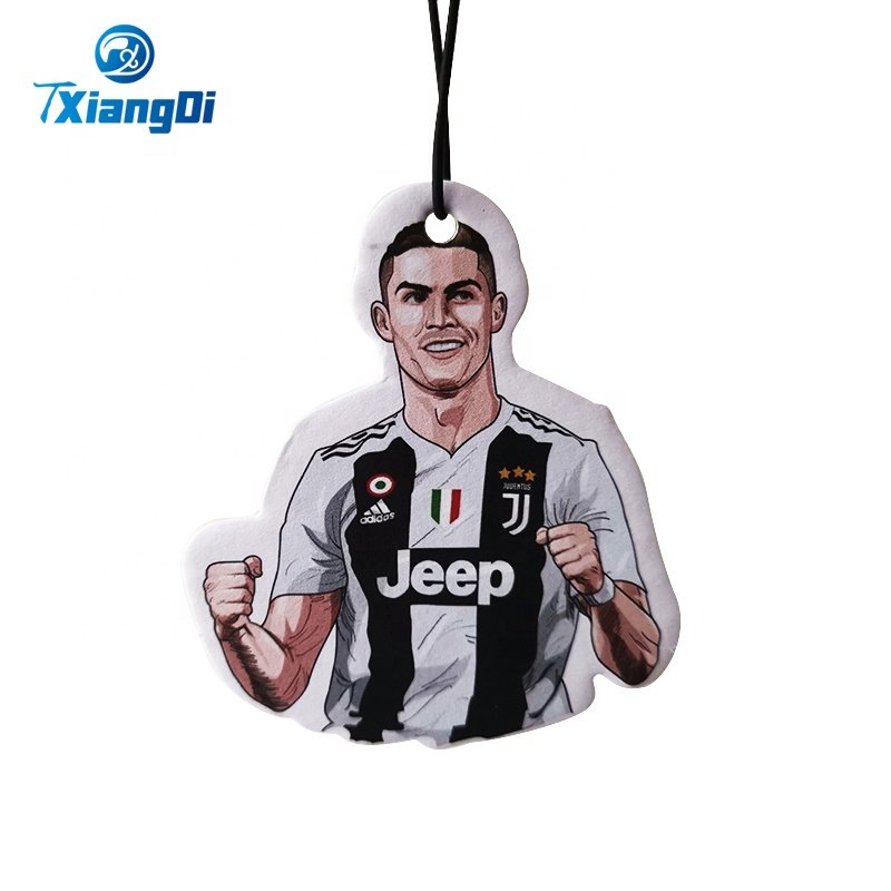 Logo Manufacturer Car Fresheners Football star cartoon image Bulk Air Freshener