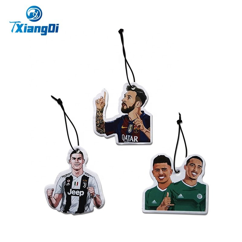 Logo Manufacturer Car Fresheners Football star cartoon image Bulk Air Freshener