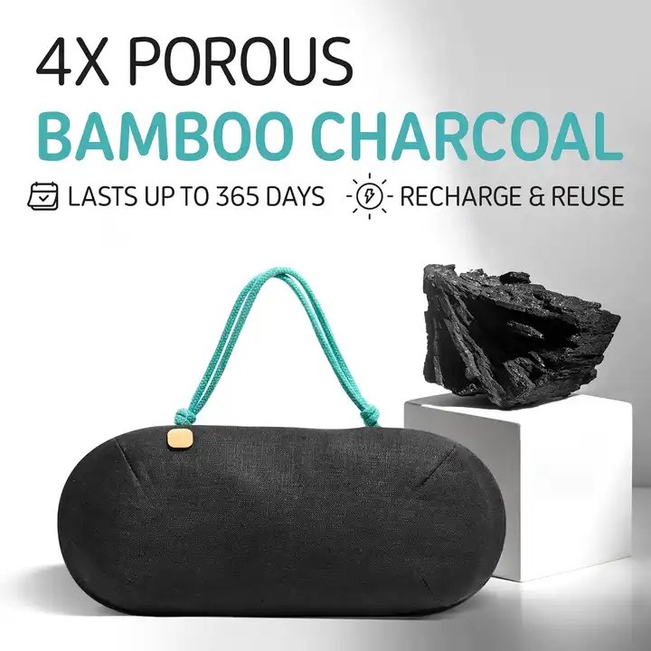 Activated Bamboo Charcoal Bags for Car No Fragrance Air Freshener Deodorizer Smoke Smell Odor Absorber Eliminator