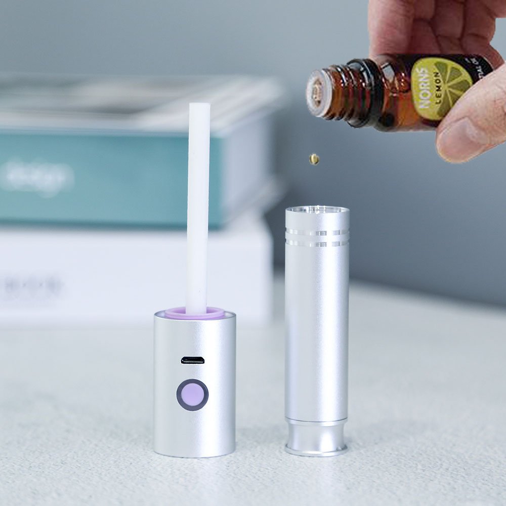2024 New Product Mini USB Recharable Air Freshener 15ml Smart Humidifier Aroma Oil Diffuser Easy to Carry for Car Use