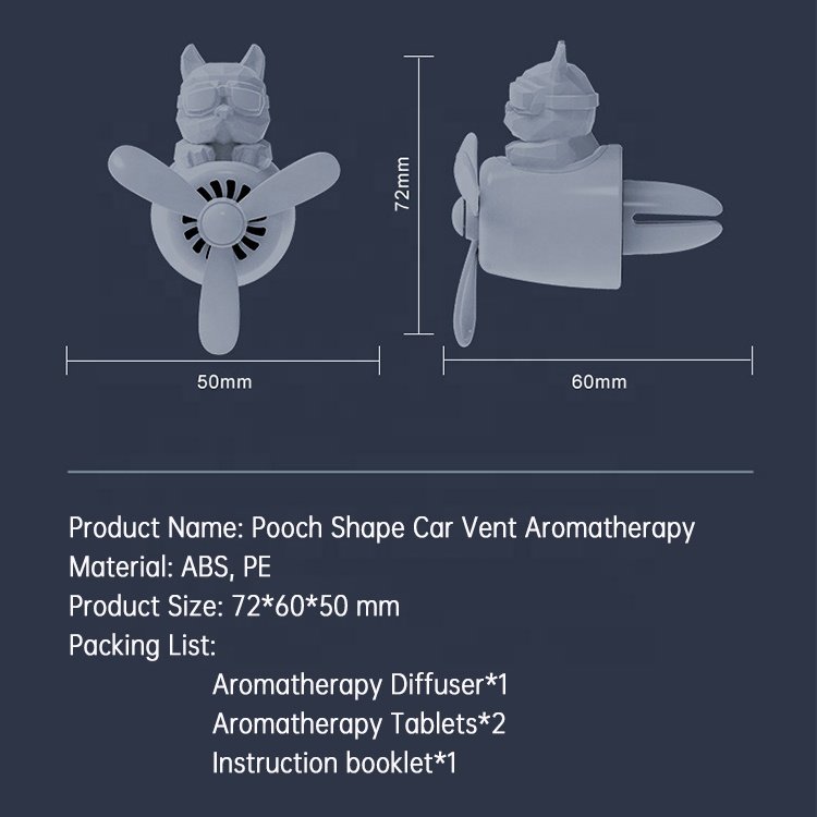 Direct Sales Cologne Scent New Style Black Little Dog Pilot Retro Airplane Ceeniu Smart Car Air Fresheners Set