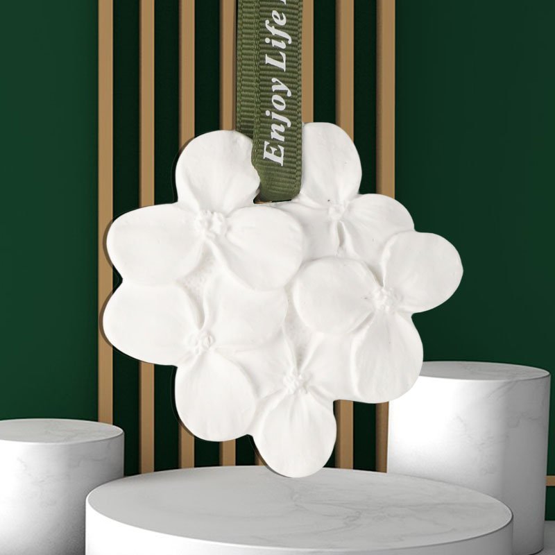 Factory Wholesale Hanging Car Wardrobe Air Freshener Scented Ceramic Aroma Flower Plaster Home Fragrance Essential Oil Diffuser