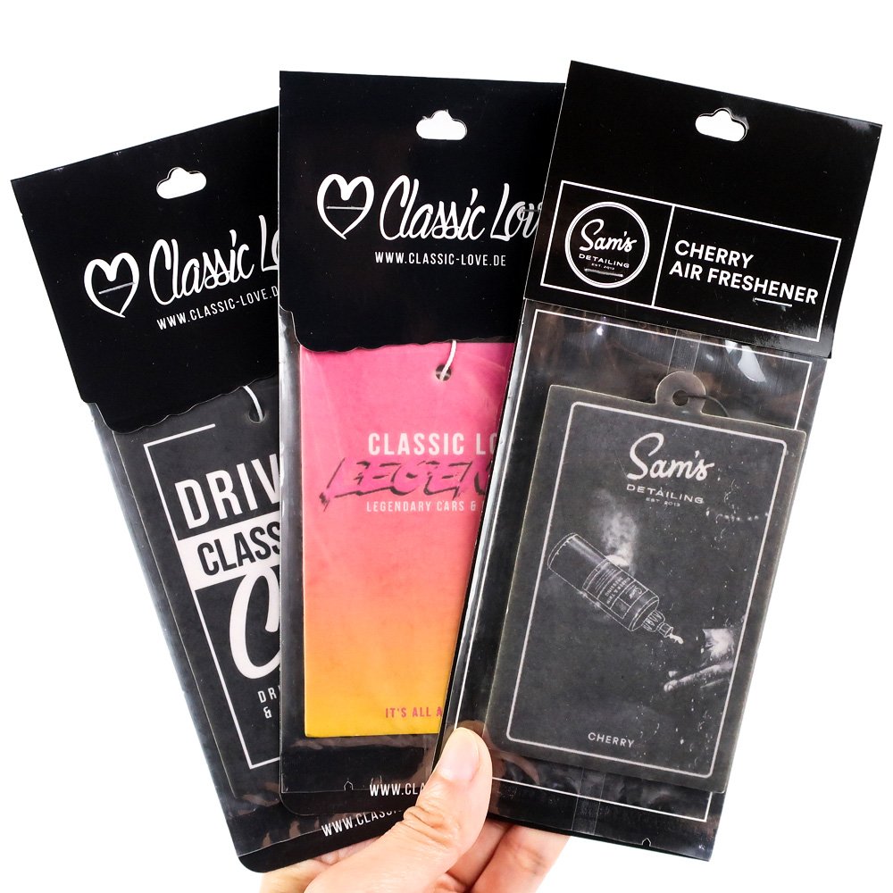 Wholesale products china promotion gifts card packaging custom design decorative auto hanging perfume paper car air freshener