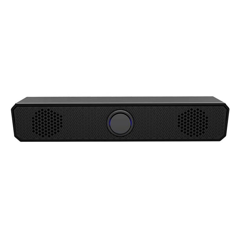 Long Bluetooth Speaker Led Light Laptop USB Knob Wired Speaker Sound Blaster Subwoofer USB Wired Sound Bar Speaker