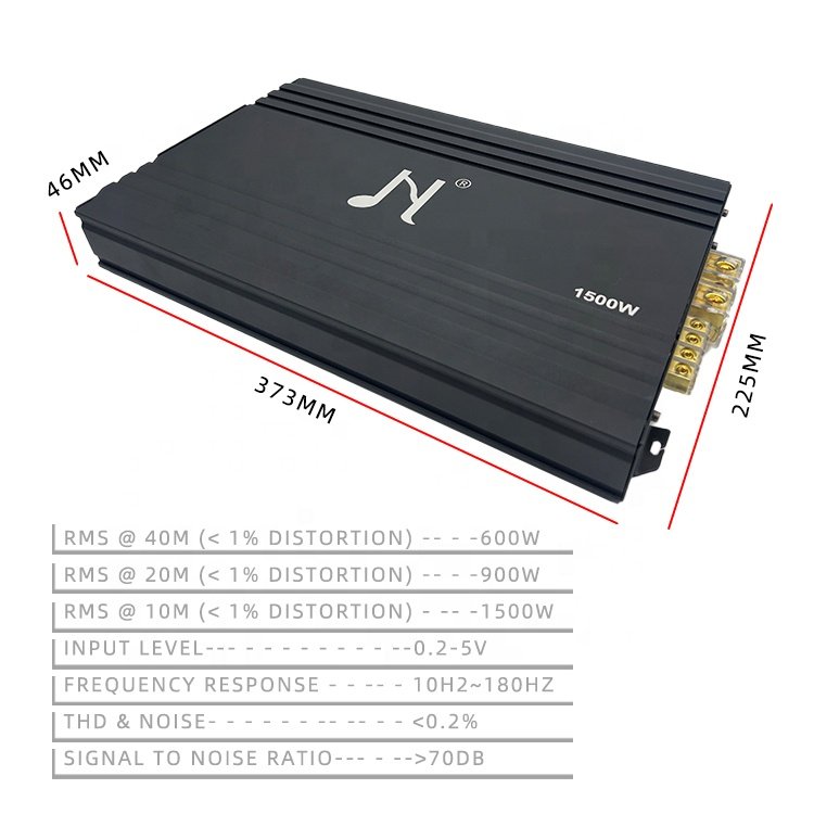1500W High Power Low Price 1 Channel Sound Digital Car Amplifier Monoblock Class d 12V Amplifier