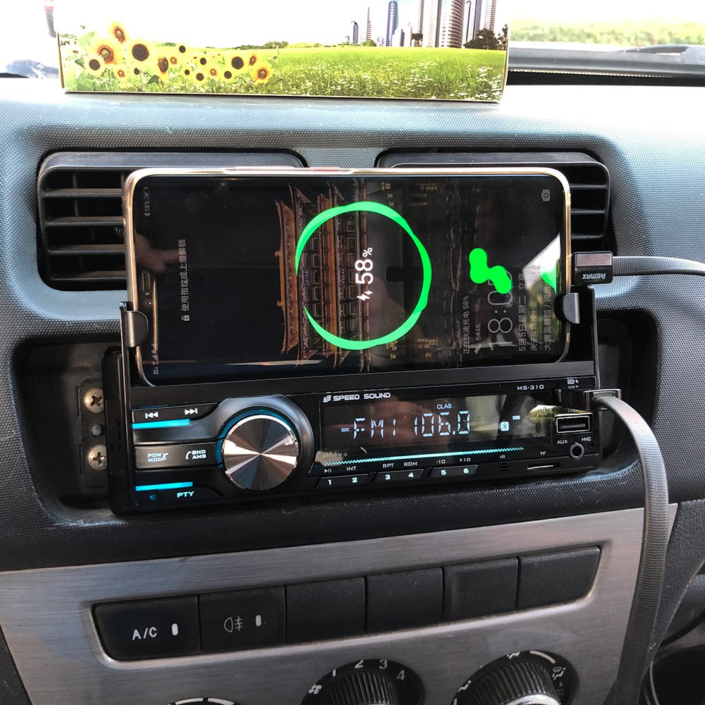 Car Radio Four Tone Stereo Player Car MP3 Player FM Radio Audio Music Double USB/SD With in Dash AUX Input