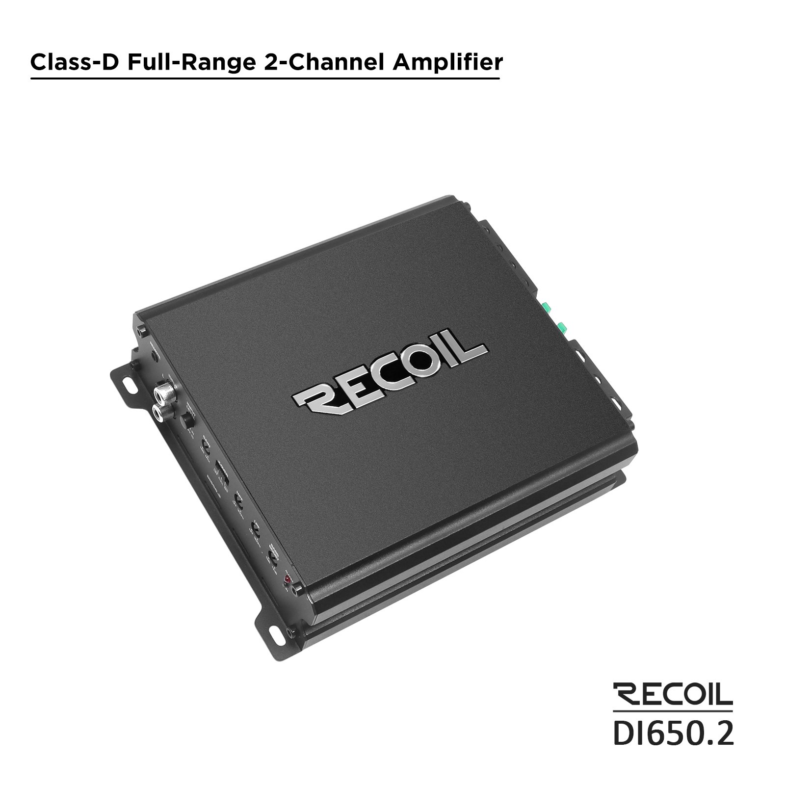 DI650.2 Full-Range Class-D 2-Channel Car Audio Amplifier, 1,400 Watts, 2-4 Ohm Stable, MOSFET Power Supply
