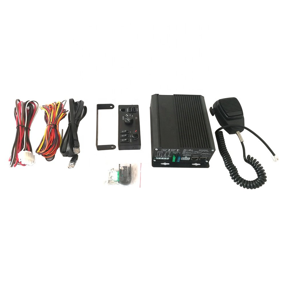 YUANHAO 100W/150W/200W Emergency Electronic Siren Ambulance Siren Sesi 12v Electronic Siren Amplifier for Truck UTV ATV Car POV