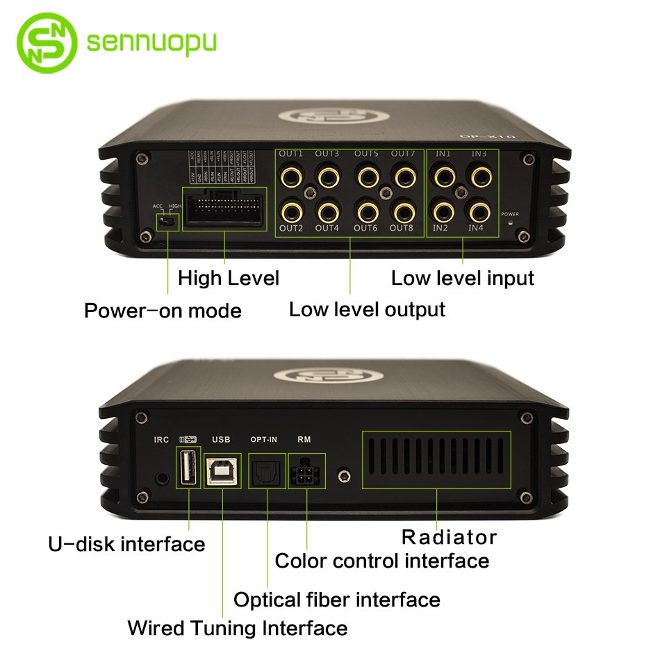Sennuopu Car Audio DSP Processor Amplifier 4 Channel Car Amplifiers