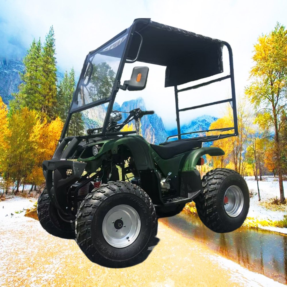 Wholesale Off Road ATV Style Gas Golf Cart with Audio 1-2 person SUPER ATV golf Cart for Young Man Adult Gas ATV Gas Golf Cart