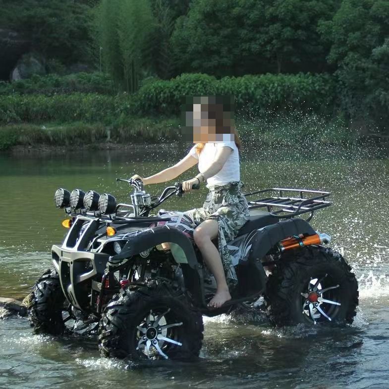 Wholesale Off Road ATV Style Gas Golf Cart with Audio 1-2 person SUPER ATV golf Cart for Young Man Adult Gas ATV Gas Golf Cart