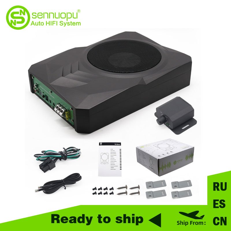 Sennuopu Car Active Subwoofers 8 Inch Speaker Under Seat Subwoofer for Car Audio System