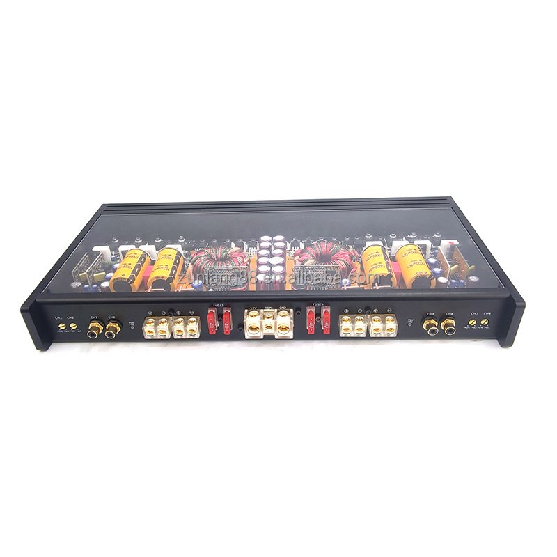 Factory Wholesale Amp 4 Channel AB Car Subwoofer Amplifier Car Speakers Amplifier RMS 160W 4 Ohm 320W 2 Ohms Aluminum OEM