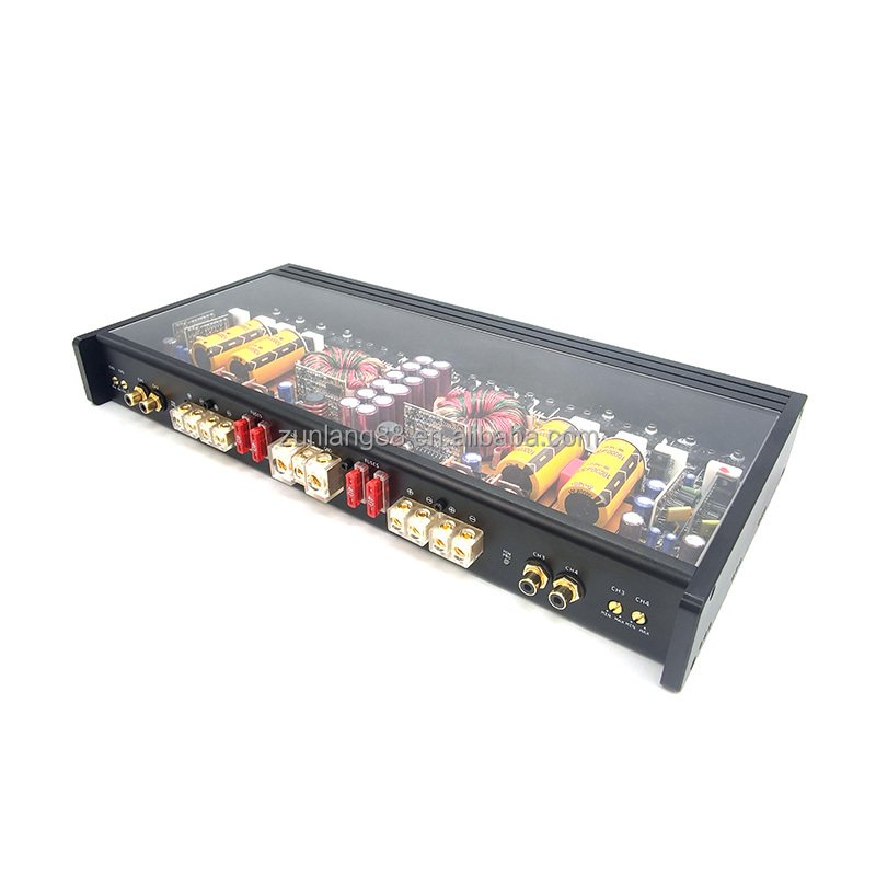 Factory Wholesale Amp 4 Channel AB Car Subwoofer Amplifier Car Speakers Amplifier RMS 160W 4 Ohm 320W 2 Ohms Aluminum OEM