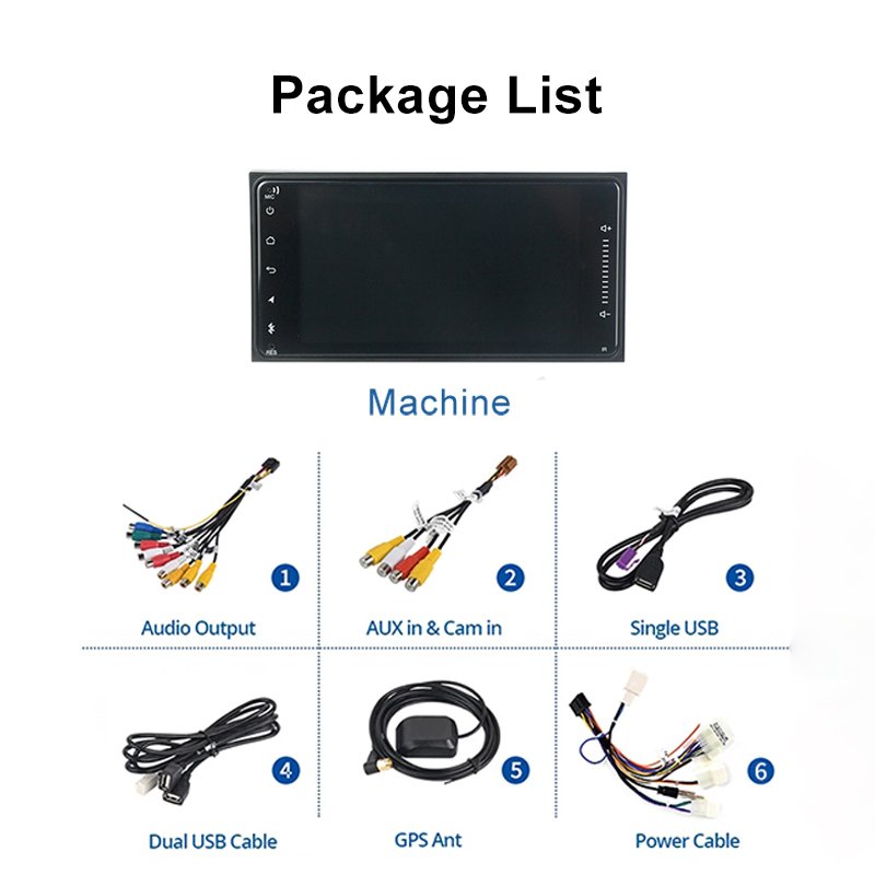 Universal Android13 2+32GB 7inch 2Din Car Radio for Toyota Corolla Car Radio Multimedia Video Player Navigation GPS With Carplay