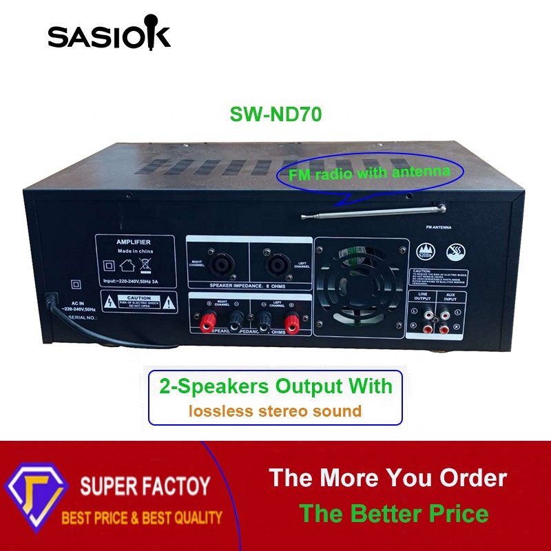 20-band EQ SW-ND70 700W Mic Echo/delay/balance BT/USB/SD/MMC/AUX/FM Stereo Blue-tooth Karaoke Amplifier Speaker Professional LED