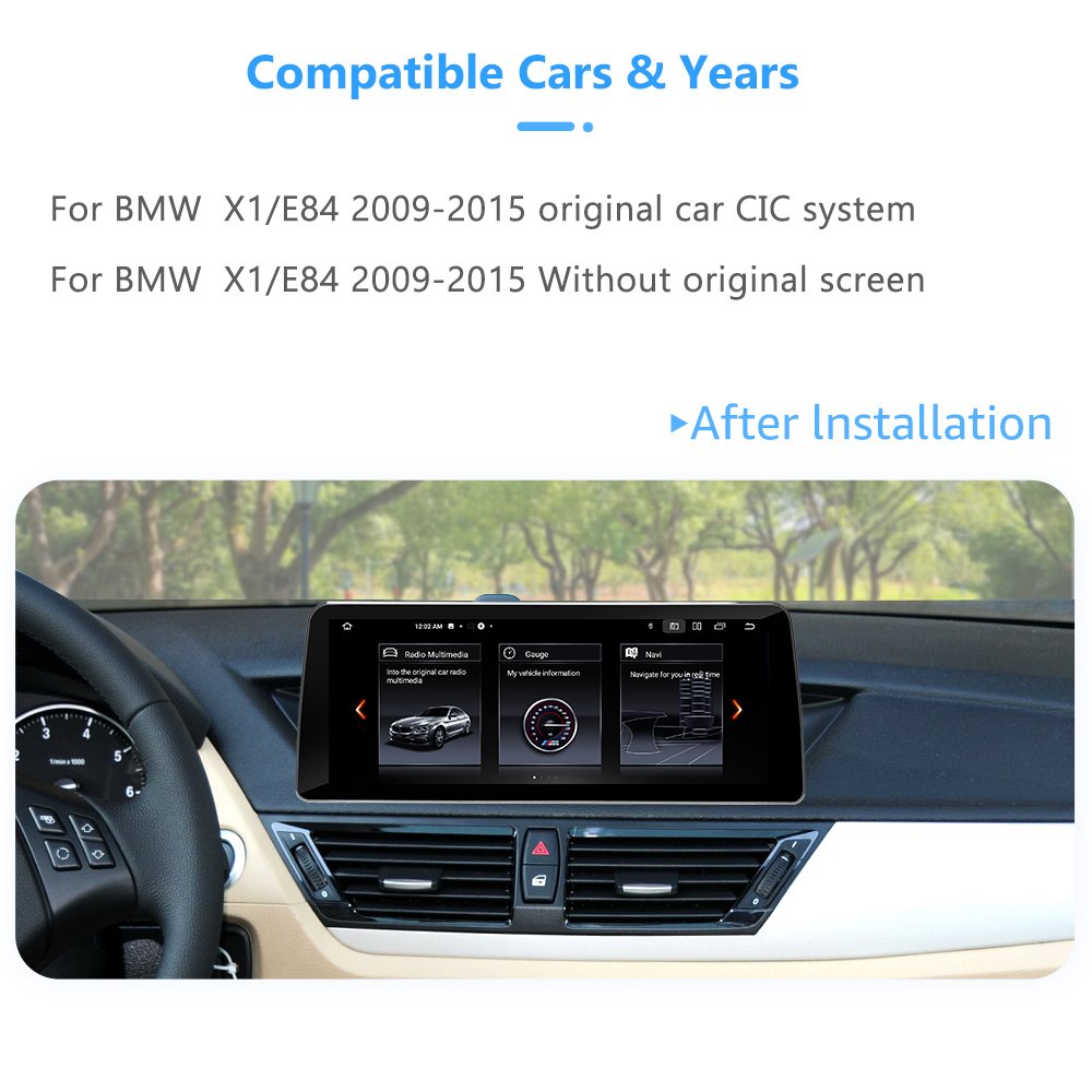 12.3inch Wireless Apple Carplay Car Multimedia Screen 7862 for BMW X1 E84 2009 - 2015 Android Auto Head Unit 4+64/8+128