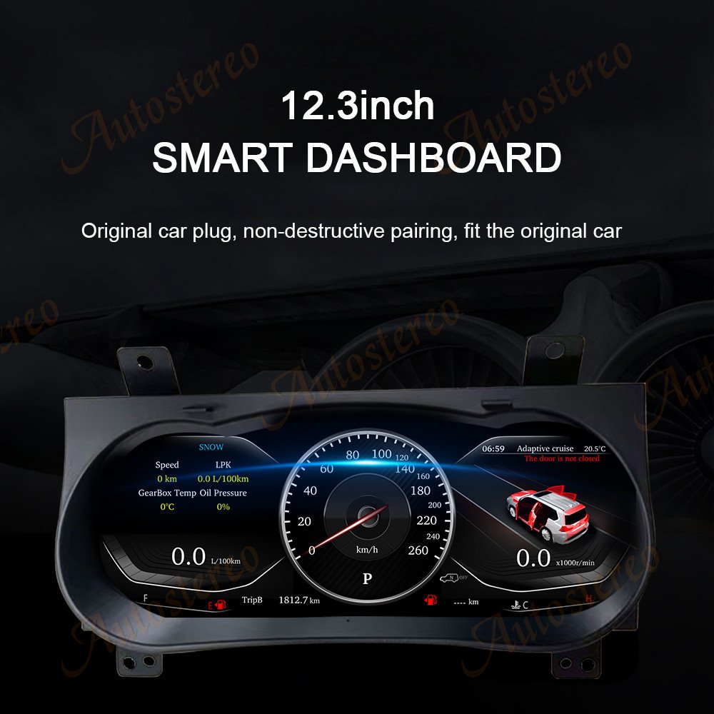 2025 Update for Toyota Hilux Fortuner 2016-2024 Virtual Cockpit Digital Cluster Car Odometer Screen Dashboard LCD Speed Meter