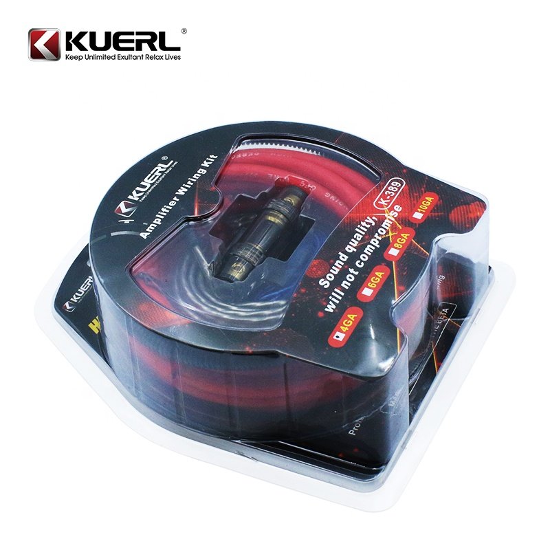Wholesale Audio Subwoofer Power Cable 4GA/6GA/8GA/10GA Cable Kit Car Amplifier Installation Wiring Kits