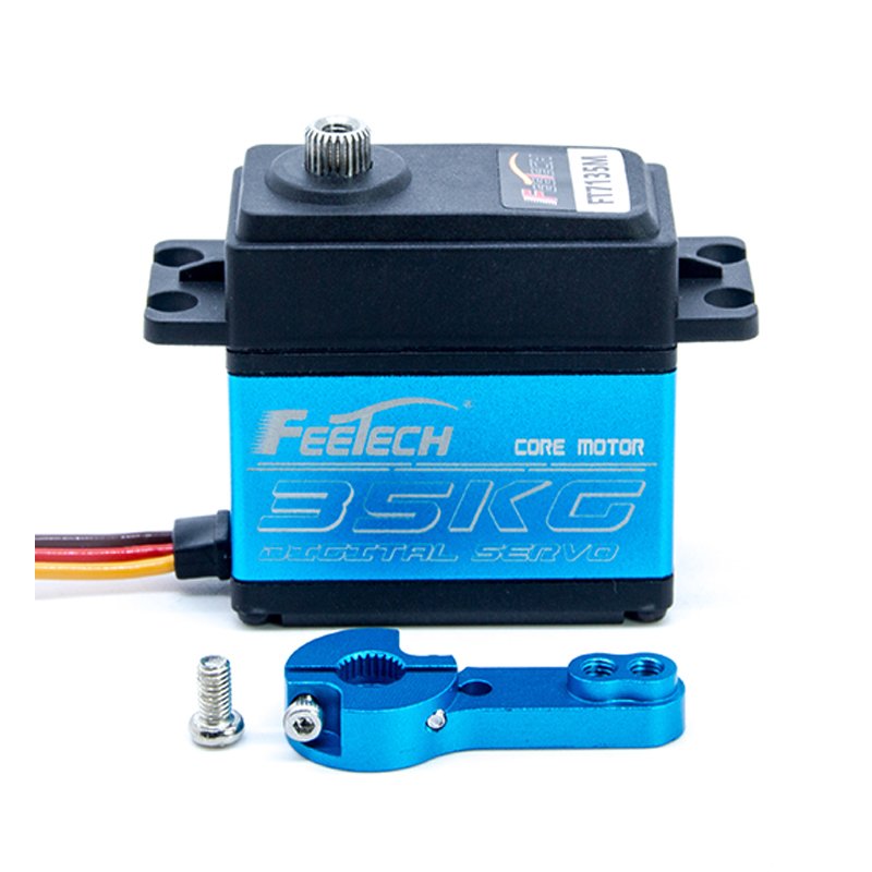 Feetech FI7635M 35KG Servo 180 Degree Waterproof Servo Compatible with 1/8 1/10 1/12 RC Car Full Metal Gear Steering Servo