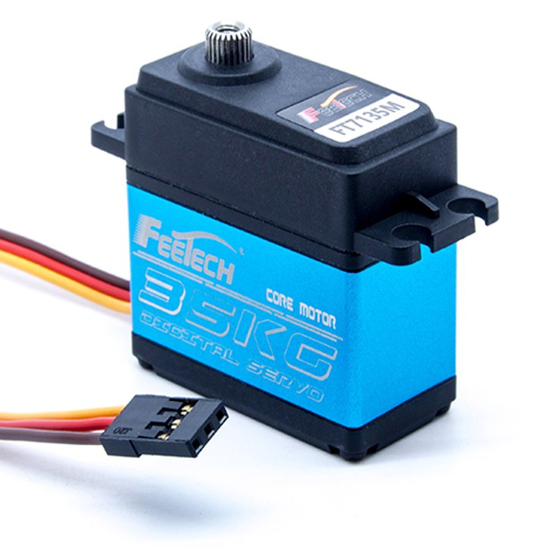 Feetech FI7635M 35KG Servo 180 Degree Waterproof Servo Compatible with 1/8 1/10 1/12 RC Car Full Metal Gear Steering Servo
