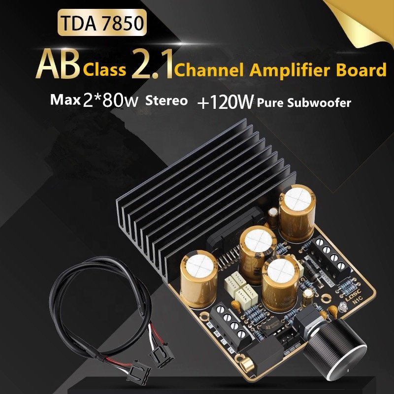 TDA7850 Class ab Amplifier Board 2.1 Support ACC DIY 2*80W+120W 2.1 Amplifier Board Audio Subwoofer for Car a