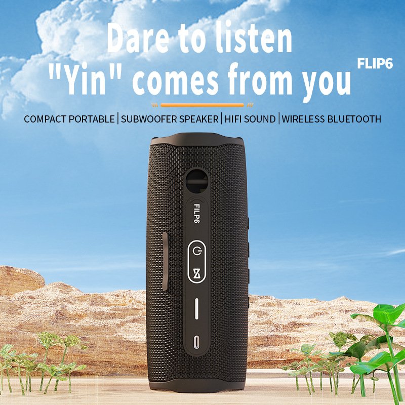 KEKAXI Flip6 Professional Wireless Bass Alexa Box Mini Portable Karaoke DJ Party Smart Car Accessories Gaming Speaker