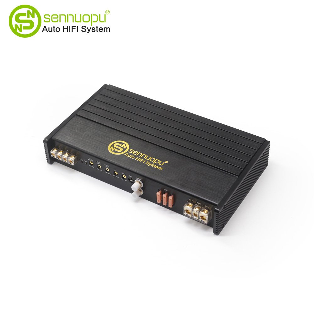 Sennuopu HQ-3000.1D Car Class AB Monoblock Subwoofer Amplifier Aluminium Universal Mono Amplifier Car Audio 30 Amp X 4 100db
