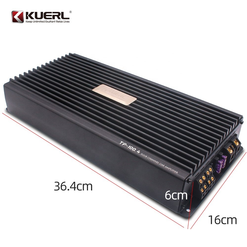 New Product 12V Car Music Amplifier 4 Channel Car Audio Amplifier Full Frequency Class AB Amplifier for Car