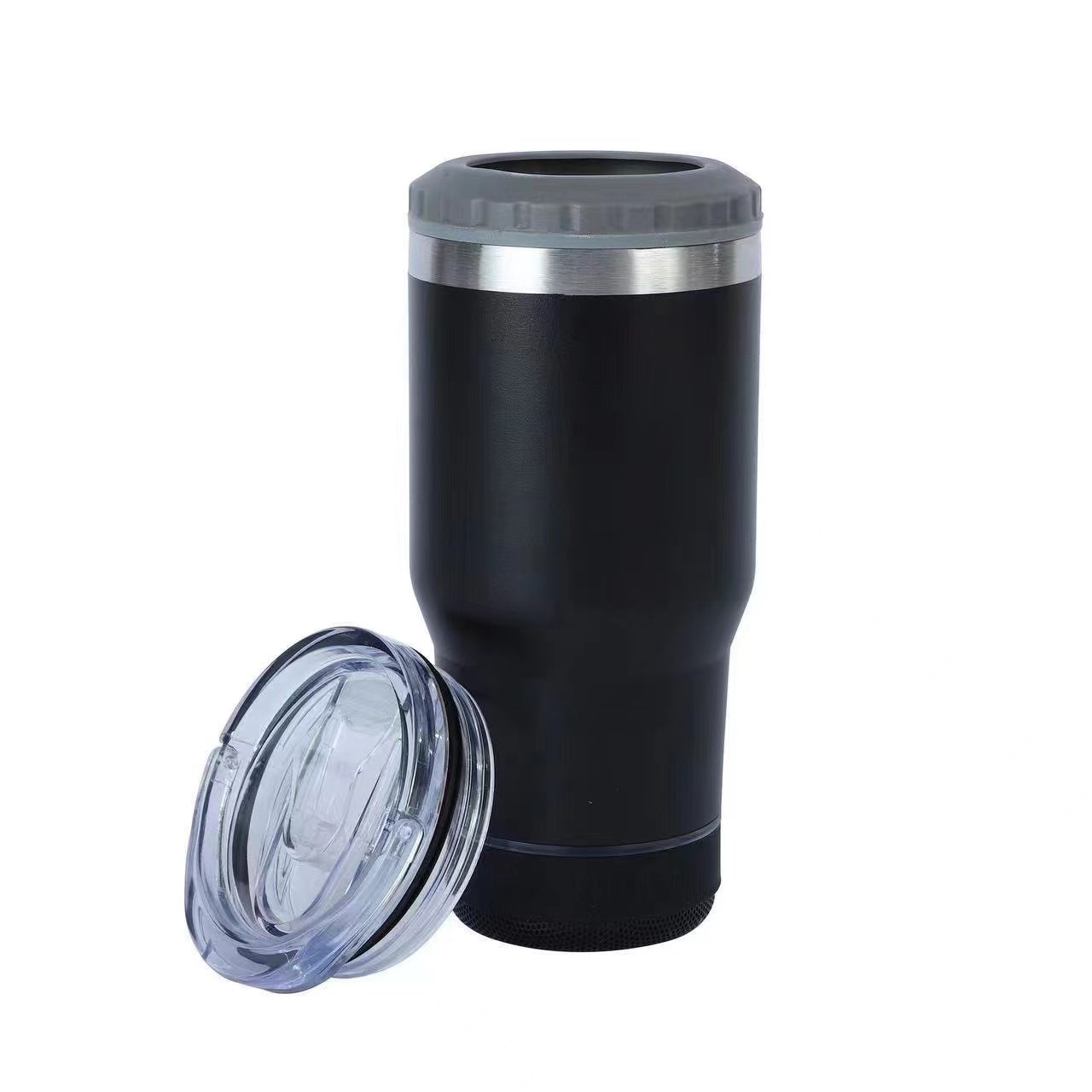 14oz Custom Stainless Steel Audio Car Tumbler Vacuum Insulation Thermal Speaker Mug with Intelligent Sound & Classic Bluetooth
