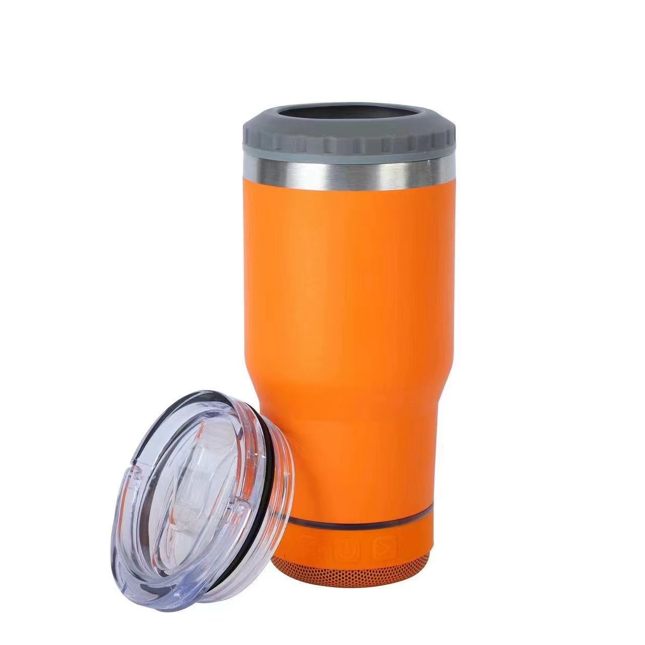 14oz Custom Stainless Steel Audio Car Tumbler Vacuum Insulation Thermal Speaker Mug with Intelligent Sound & Classic Bluetooth