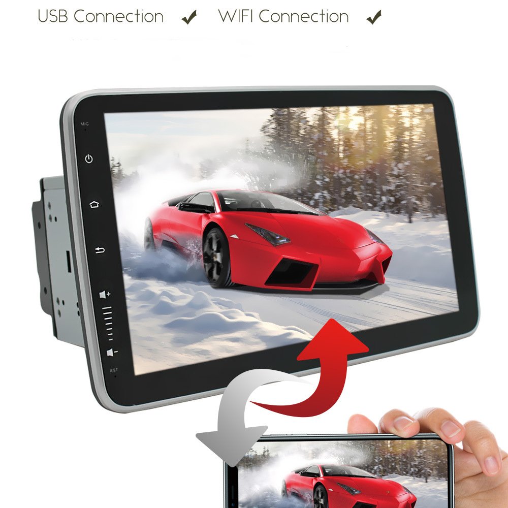 Universal Auto Radio Car Stereo Car Android Gps Dvd Player 360 Degree Screen Rotating 10 Inch Double Din Car Stereo