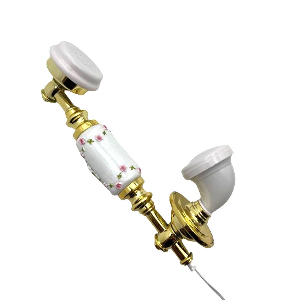 European Style Recorder Telephone Flower Decoration Audio Guestbook Message Weddings Audio Guest Book Phone for Wedding