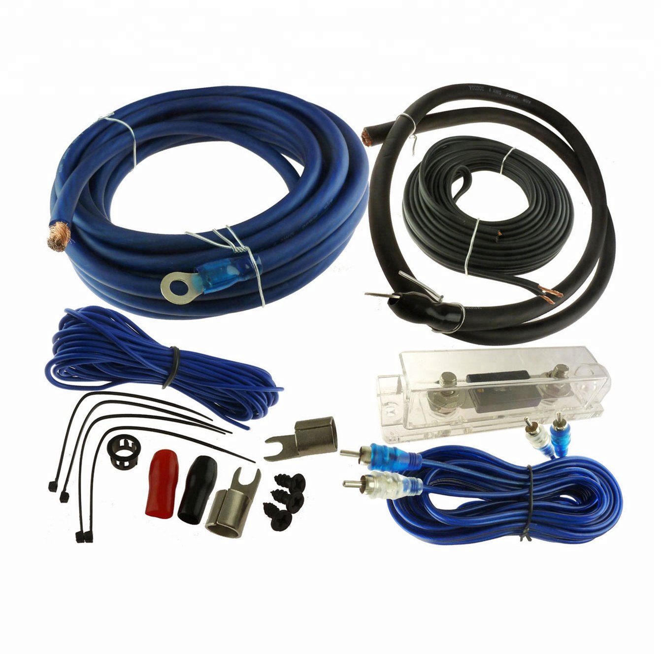 OEM Car Amplifier Wiring Kit 4GA RCA Power Speaker Cable Audio Amplifier Install Kit For Vehicle Sound System