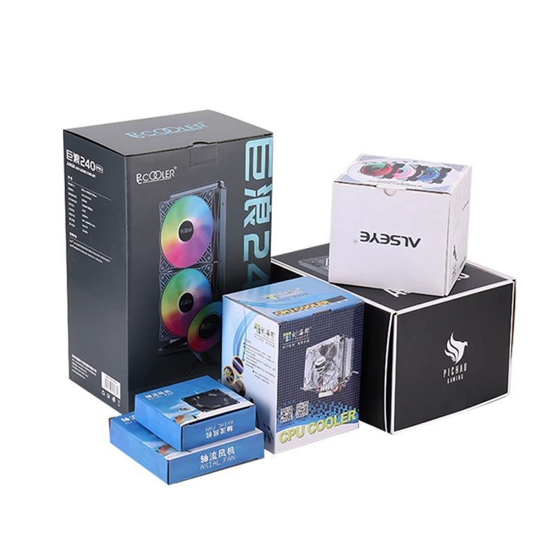 Custom Eco-friendly Corrugated Cardboard Paper Packaging Box White Card Printing Electronic Product Box Audio Color Box