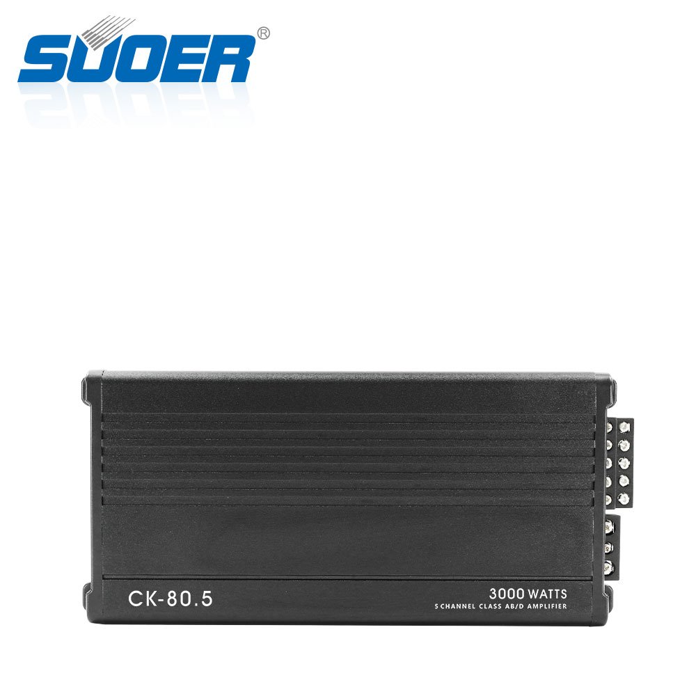 Suoer CK-80.5 Class AB Class D 5 Channels Rms 2*200w Car Power Amplifier