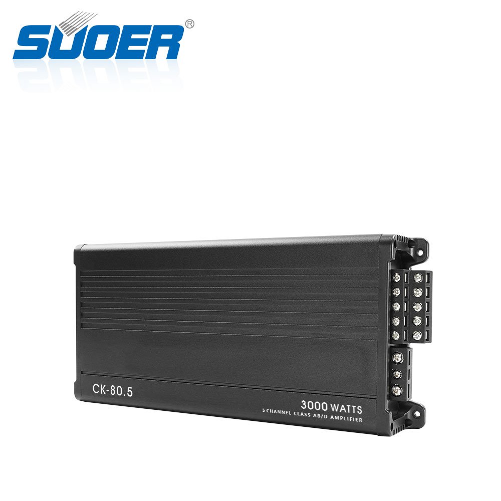Suoer CK-80.5 Class AB Class D 5 Channels Rms 2*200w Car Power Amplifier
