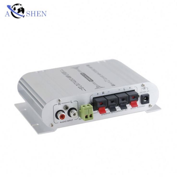 Mini Audio Power Amplifiers Stereo HIFI Audio Subwoofer Amplifiers Car Mini Home 12V Power Amplifier