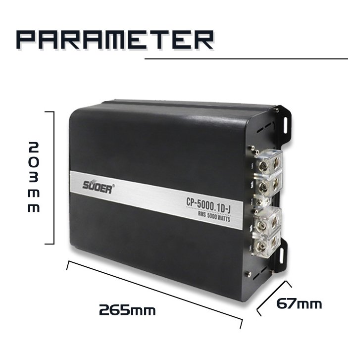 Suoer CP-5000D-J 15000 Watts Max High Power Brazil Design Car Amplifier Monoblock Full Range Class D 12V 100db Crossovers Car