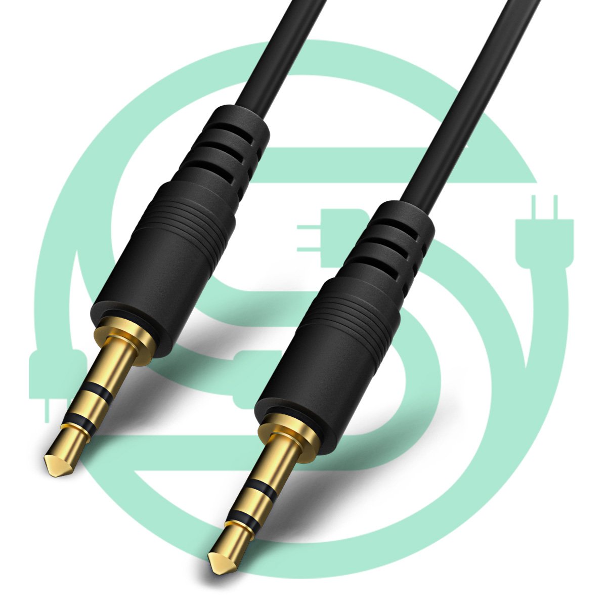 Mobile Output Amplifier Speaker Connector 25M Length 3.5mm Stereo Car AUX Audio Cable with Copper