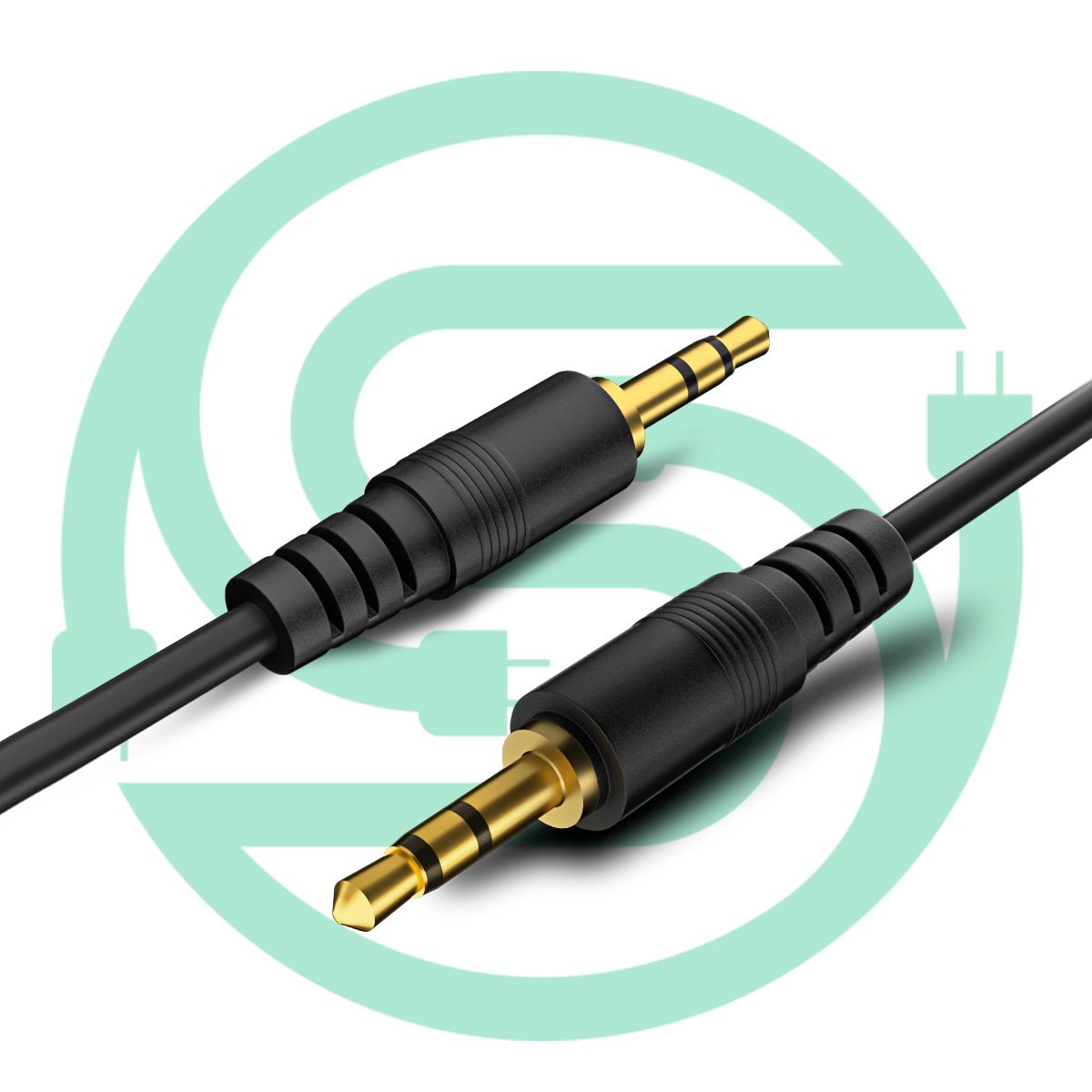 Mobile Output Amplifier Speaker Connector 25M Length 3.5mm Stereo Car AUX Audio Cable with Copper