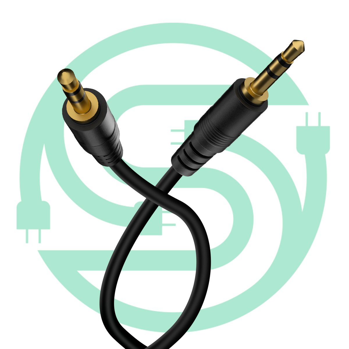Mobile Output Amplifier Speaker Connector 25M Length 3.5mm Stereo Car AUX Audio Cable with Copper