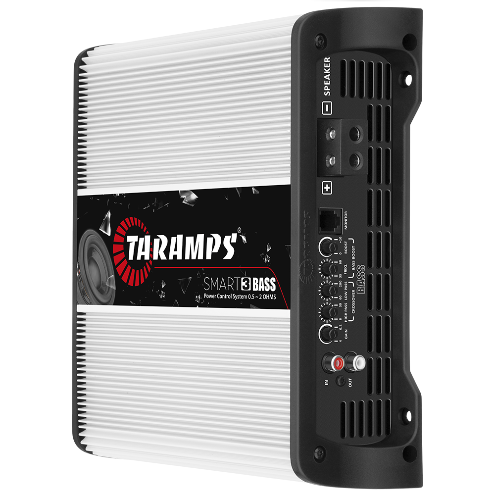 Taramps Smart 3 Bass Multi-Impedance 0.5~2 Ohms 3000 Watts RMS High Performance Class D Amplifier, Monoblock, Smart 3k, Power