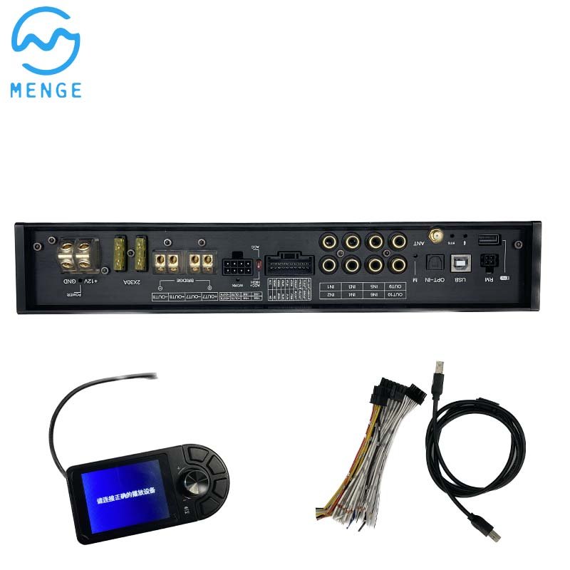 Full-Range Class-AB 8-Channel Car Audio Amplifier, 55Watts, 4 Ohm Stable, Power Supply, Bridged