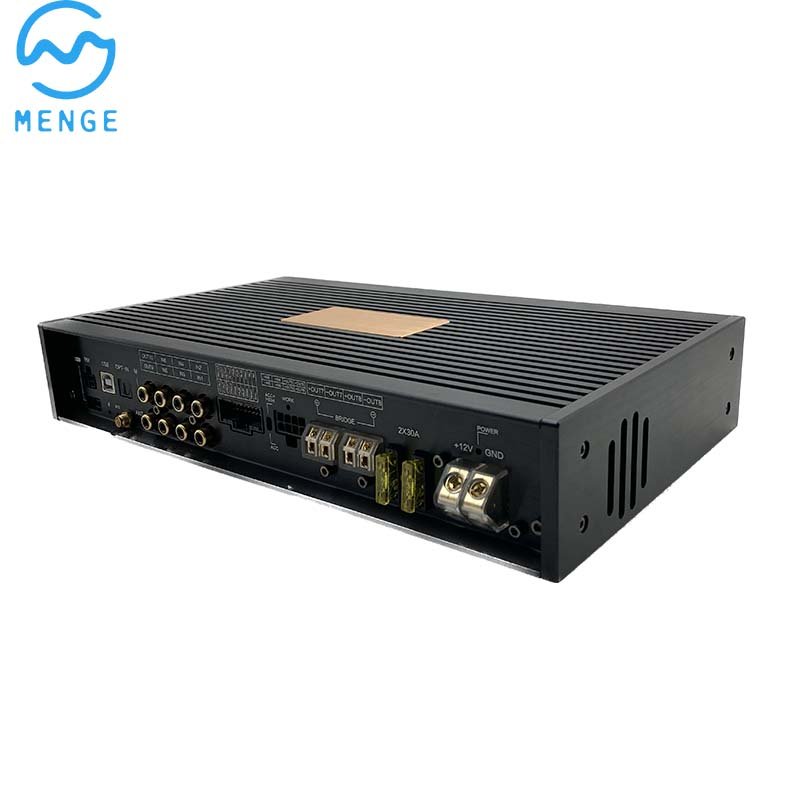 Full-Range Class-AB 8-Channel Car Audio Amplifier, 55Watts, 4 Ohm Stable, Power Supply, Bridged