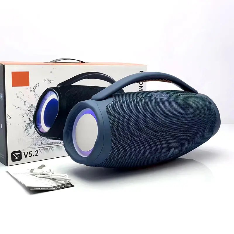 New Arrival RGB Lights Portable Speakers With Handle Waterproof IPX 5 BT Wireless Bass Music Box LED Home Party Speakers