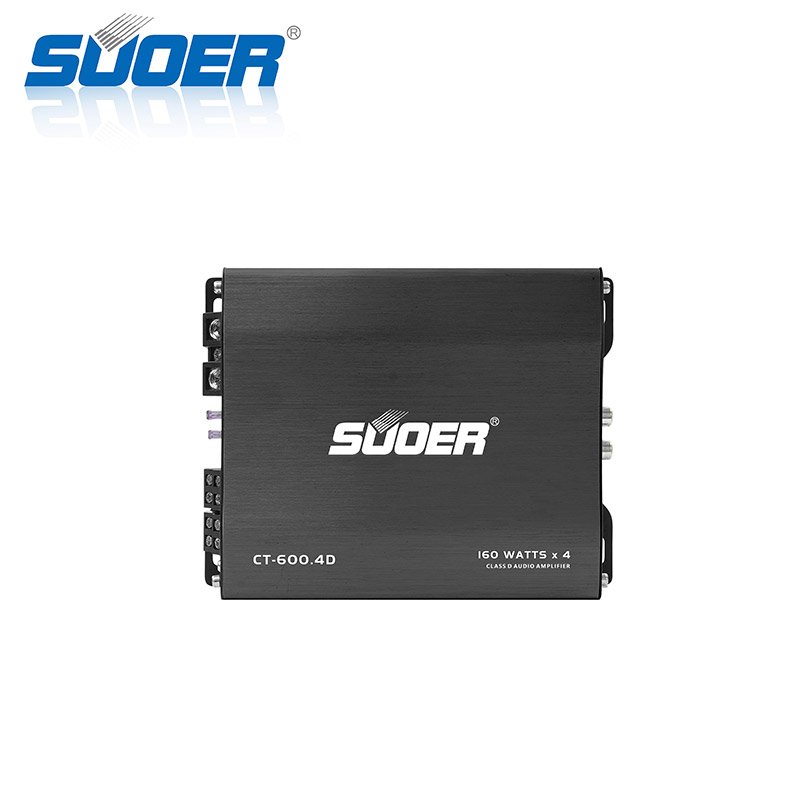 Suoer CT-600.4D-U Amplificador De Coche Full Range Car Amplifier 2 Color Black and Sliver Car Amplifier