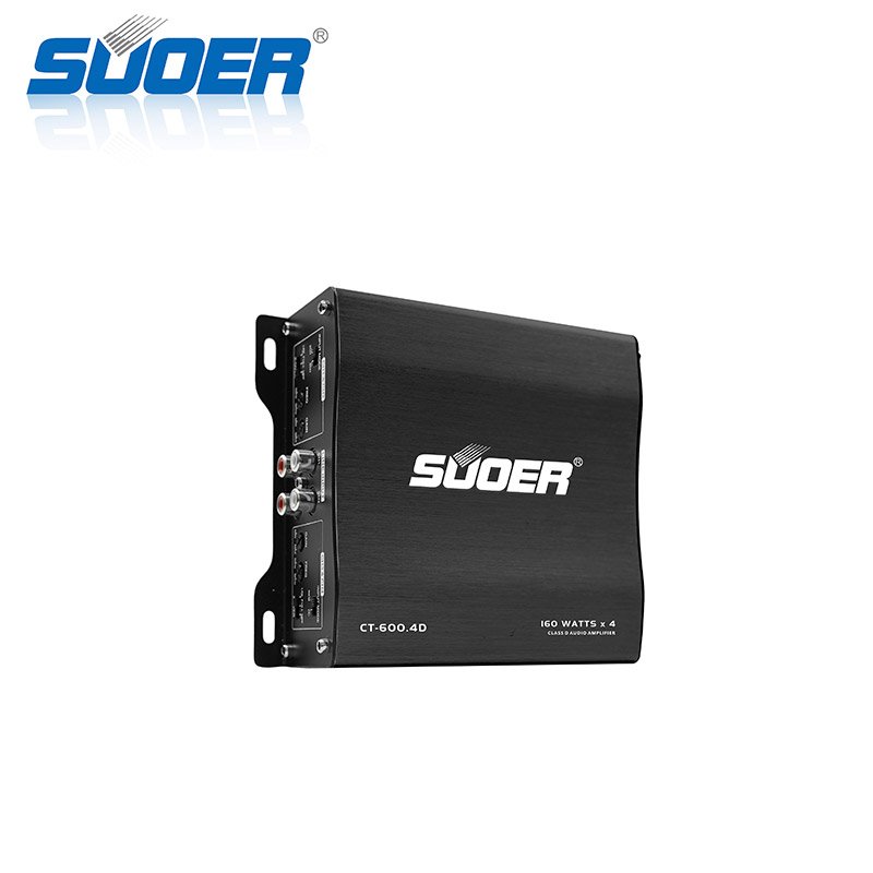 Suoer CT-600.4D-U Amplificador De Coche Full Range Car Amplifier 2 Color Black and Sliver Car Amplifier