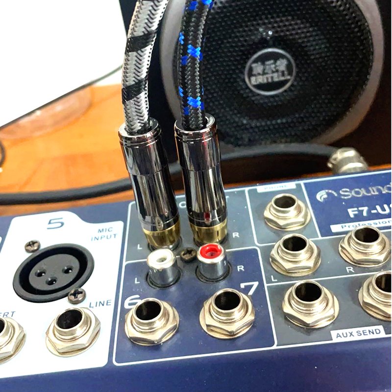 RCA to RCA Male to Male Digital Coaxial Cable 1M 2M 3M 5M OD6.5 Braided Stereo Audio Video Cable TV Amplifier Copper Home Box