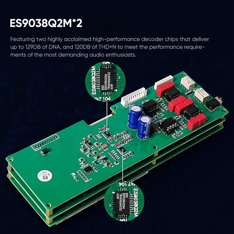 BRZHIFI Wholesale Remote Control Dual Core ES9038Q2M Lossless Audio Hifi Digital Amplifier Car CD Player